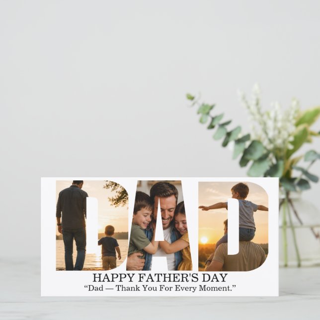Custom Father’s Day Photo Collage Card (Standing Front)
