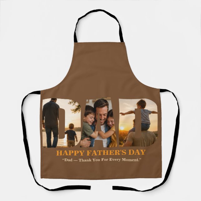 Custom Father’s Day Photo Collage Card  Apron (Front)