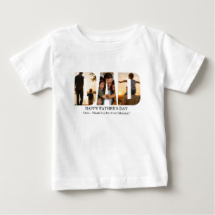 Custom Father’s Day Photo Collage Card Baby T-Shirt