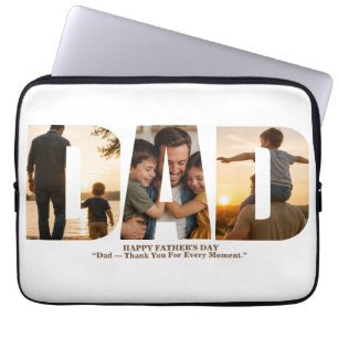 Custom Father’s Day Photo Collage Card Laptop Sleeve