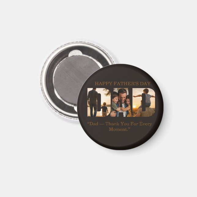 Custom Father’s Day Photo Collage Card Magnet (Front/Back)