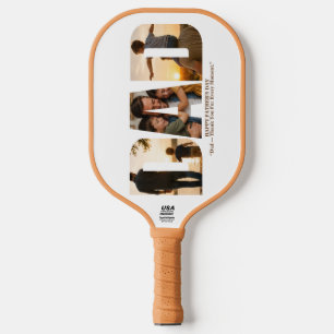 Custom Father’s Day Photo Collage Card Pickleball Paddle