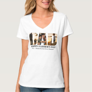 Custom Father’s Day Photo Collage Card T-Shirt
