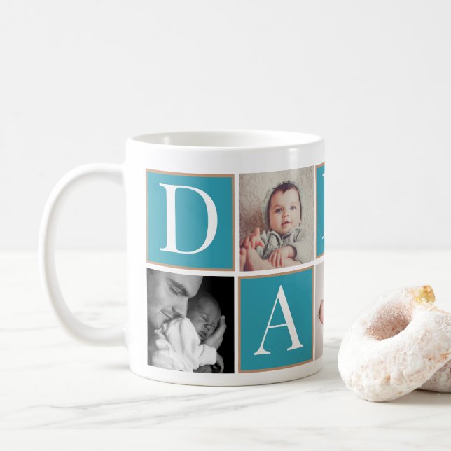 Custom Father’s Day Photo Collage Mug (With Donut)