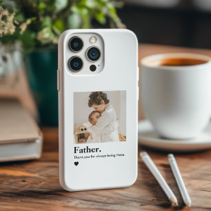 Custom Father’s Day Photo Minimalist Dad Gift iPhone 16 Pro Case