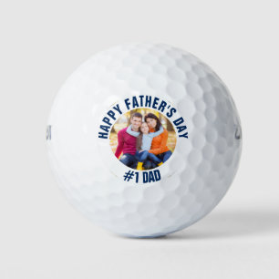 Custom Father's Day #1 Dad Family Photo Golf Balls