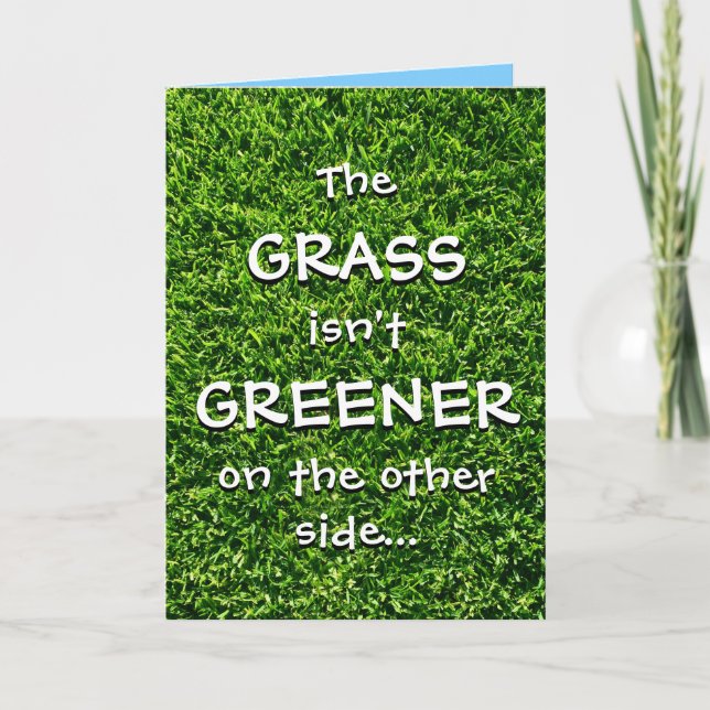 Custom Father's Day Cards | Grass Isn't Greener (Front)