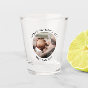 Custom Father's Day Cute Minimalist Photo Shot Glass