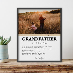 Custom Father's Day Gift Grandfather Art Print