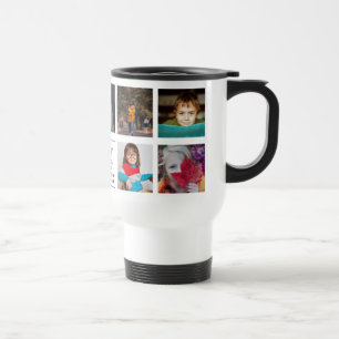 Custom Fathers Day Love You Grandpa 9 Photo Gift Travel Mug