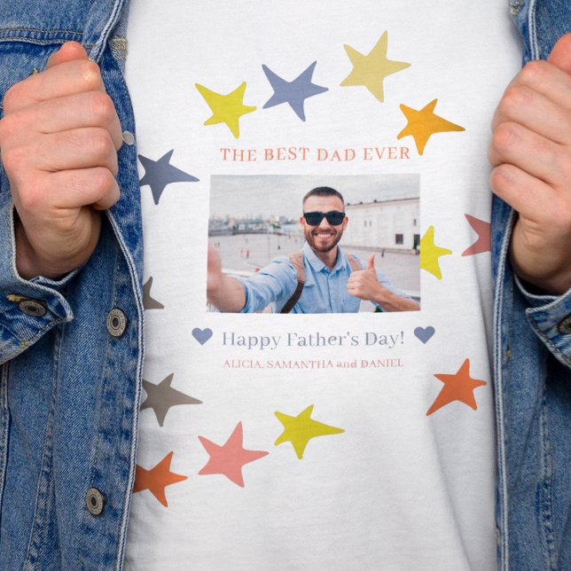 Custom Father's Day photo best dad ever  T-Shirt (Creator Uploaded)