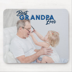 Custom Father's Day Photo Best Grandpa Ever Mouse Pad