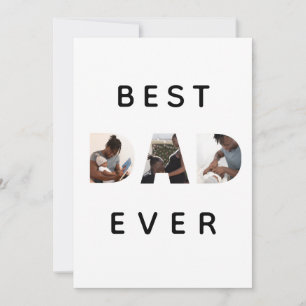 Custom Fathers Day Photo Collage Best Dad Card