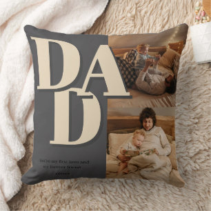 Custom Father's Day Photo Collage   DAD Letters -  Cushion