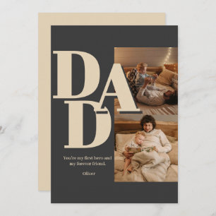 Custom Father's Day Photo Collage   DAD Letters -  Holiday Card