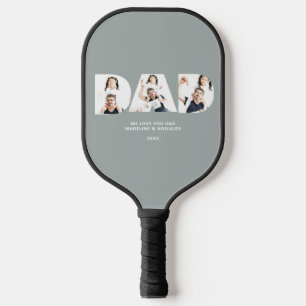 Custom Fathers Day Photo Collage Dad Personalised Pickleball Paddle