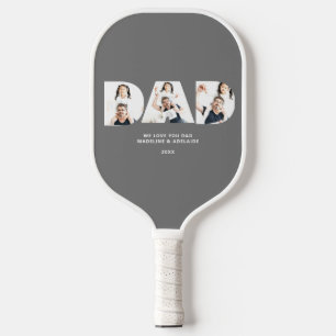 Custom Fathers Day Photo Collage Dad Personalised Pickleball Paddle