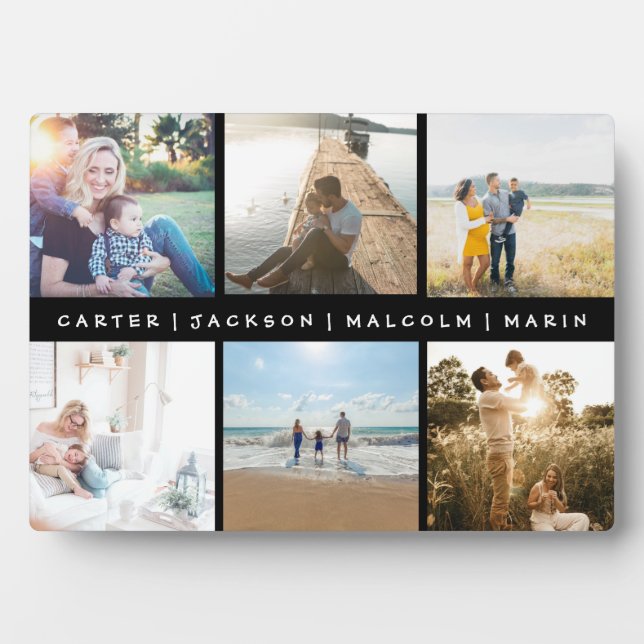 Custom Father's Day Photo Collage Plaque (Front)
