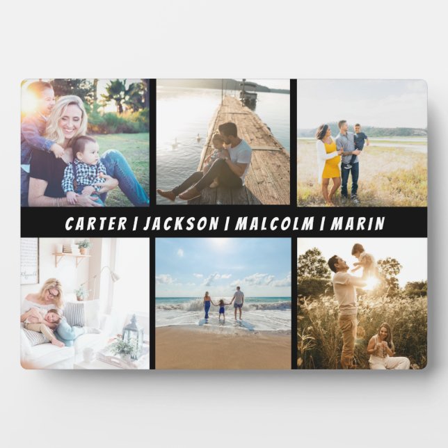 Custom Father's Day Photo Collage Plaque (Front)
