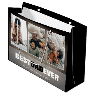 Custom Father's Day Photo Large Gift Bag
