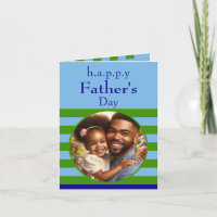 Custom Father's Day Photo Spring Green and Blue