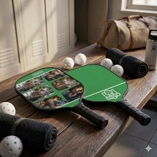 Custom Father's Day Wall Decor and logo Collage Pickleball Paddle