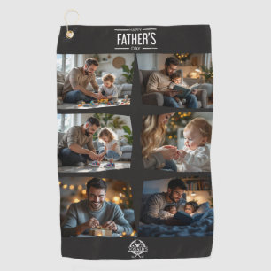 Custom Father's Day Wall Decor Multi-Photo Collage Golf Towel