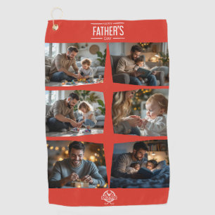 Custom Father's Day Wall Decor Multi-Photo Collage Golf Towel