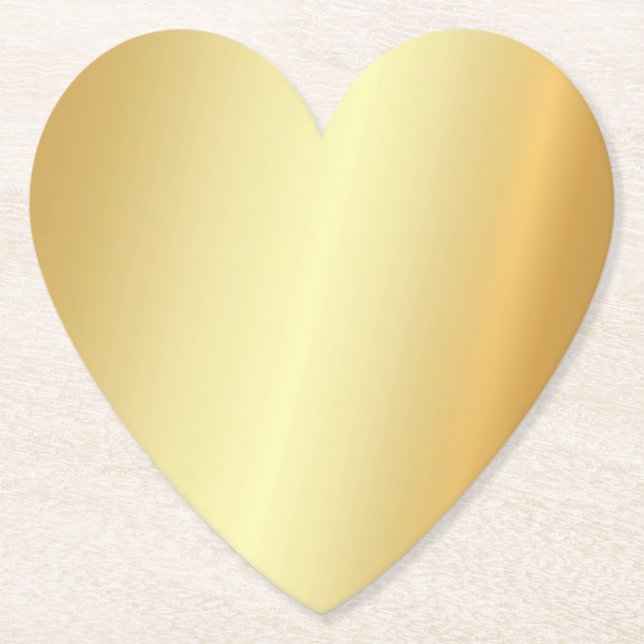 Custom Faux Gold Blank Elegant Modern Template Paper Coaster (Front)