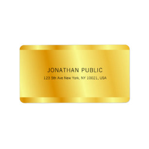Custom Faux Gold Elegant Glamourous Template Label