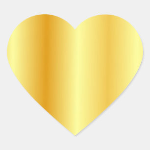 Custom Faux Gold Elegant Modern Blank Template Heart Sticker