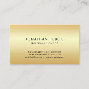 Custom Faux Gold Elegant Simple Modern Template Business Card