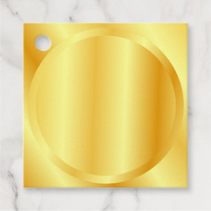Custom Faux Gold Metallic Look Blank Template Favour Tags