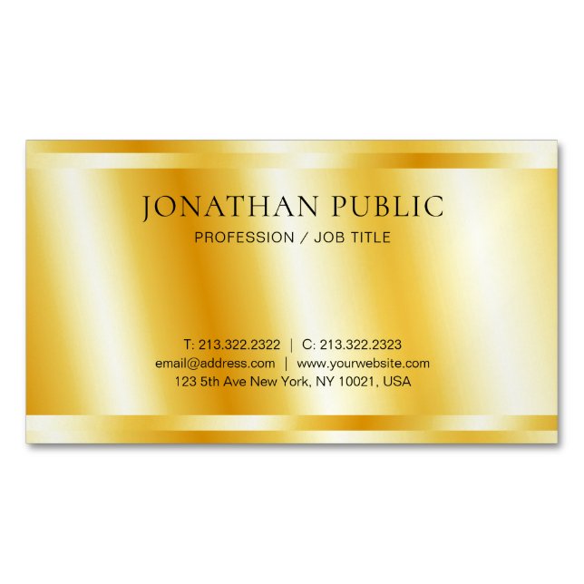 Custom Faux Gold Metallic Look Business Card (Front)