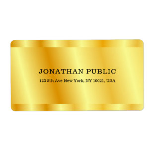 Custom Faux Gold Metallic Look Elegant Template