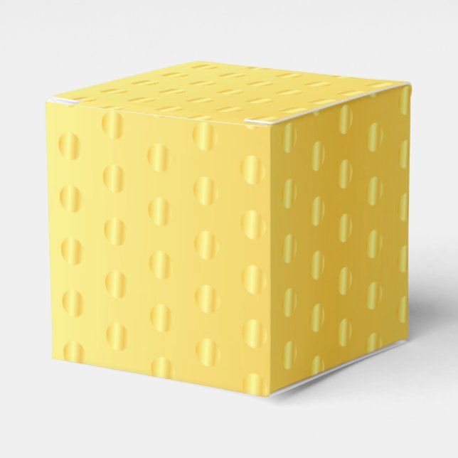 Custom Faux Gold Metallic Look Modern Elegant Favour Box (Front Side)