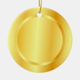 Custom Faux Gold Metallic Look Template Ceramic Tree Decoration