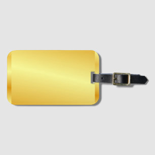 Custom Faux Gold Metallic Look Trendy Template Luggage Tag
