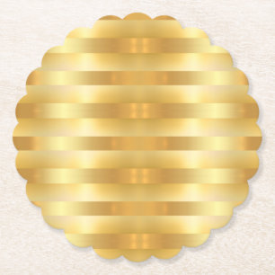 Custom Faux Gold Modern Elegant Blank Template Paper Coaster