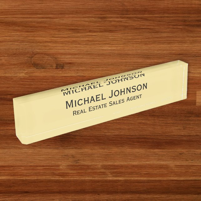 Custom Faux Gold Modern Professional Office Title Nameplate (Custom Faux Gold Modern Professional Office Title Nameplate)