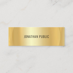 Custom Faux Gold Professional Modern Template Mini Business Card