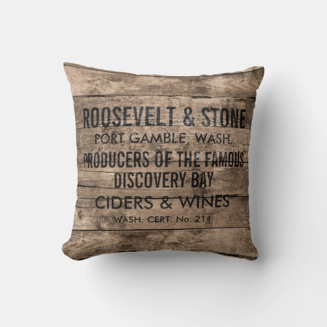 Custom Faux Shipping Crate Cushion (Front)