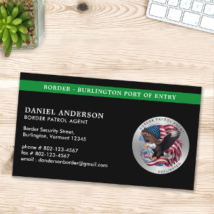Custom Federal Law Enforcement Border Patrol Logo Business Card