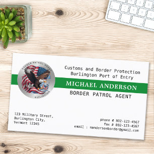 Custom Federal Police Military Border Patrol Logo Business Card