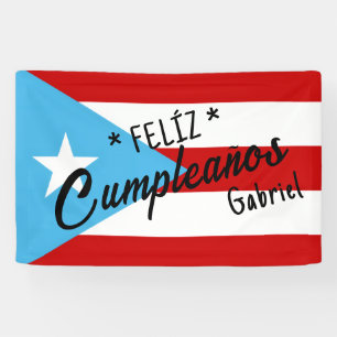 Custom Feliz cumpleaños Banner – Puerto Rico