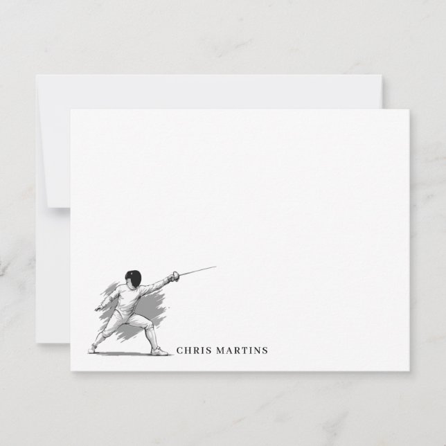 Custom Fencing Note Card (Front)