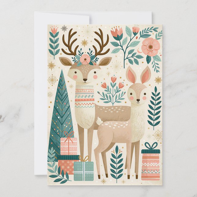 Custom festive and cute Christmas Greeting Card (Front)