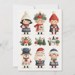 Custom festive and cute Christmas Greeting Card