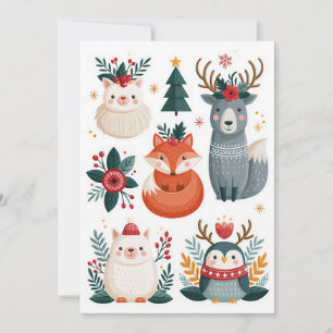 Custom festive and cute Christmas Greeting Card