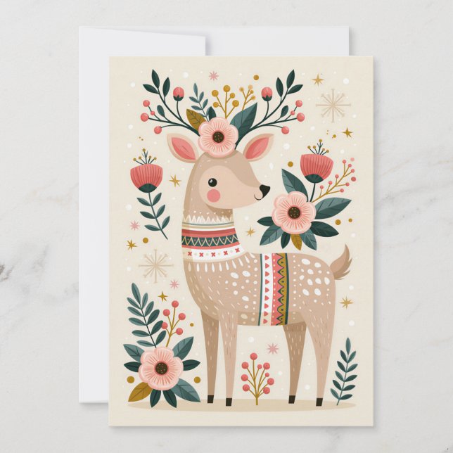 Custom festive and cute Christmas Greeting Card (Front)